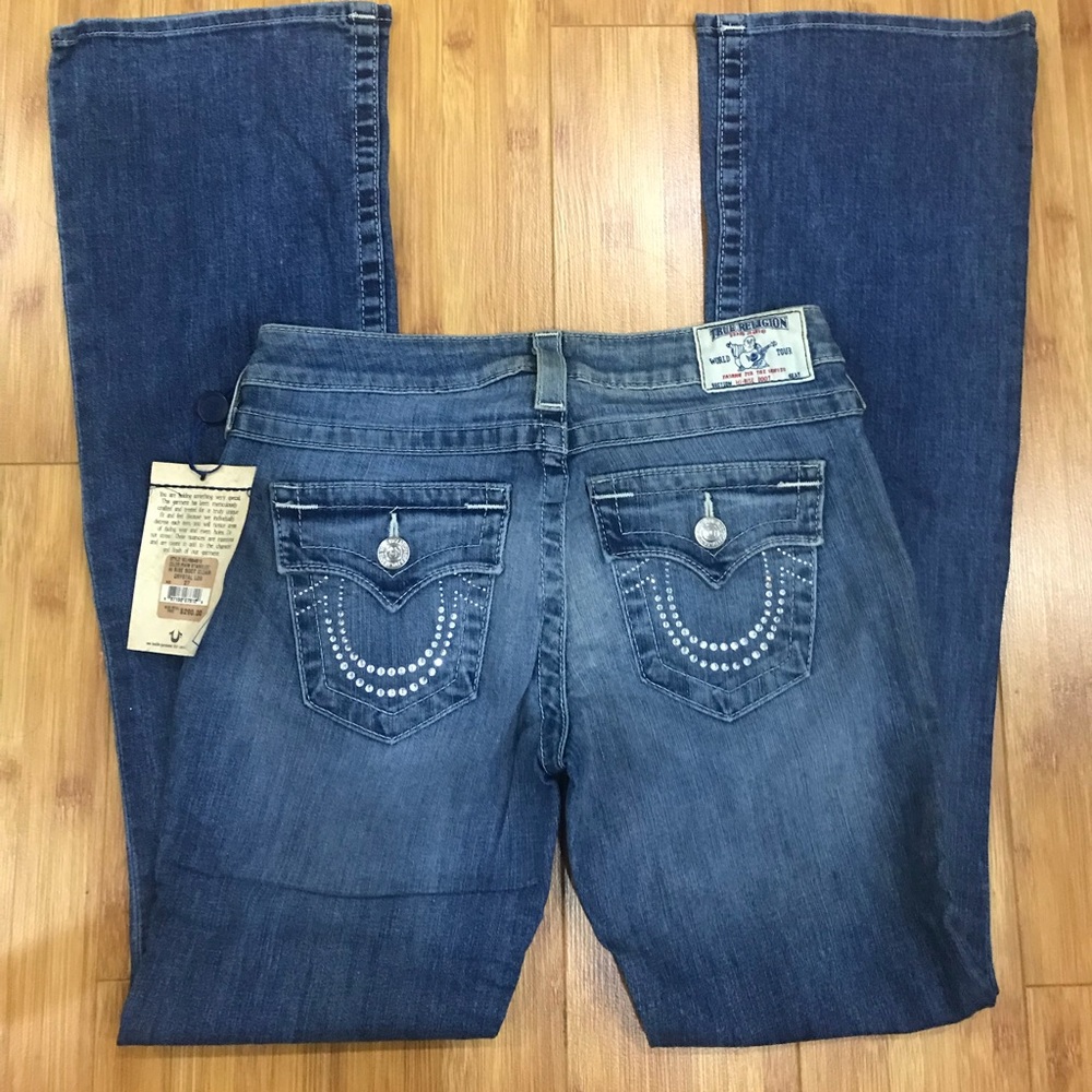True religion jeans with Swarovski button pockets